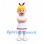 Girl Mascot Costume with Blond Hair and White Dress