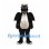 Dragon Mascot Costume in Black with Cream Belly and Large Wings