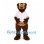 Bear Mascot Costume with White Hockey Jersey and Red Trim