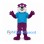 Dog Mascot Costume in Purple with Turquoise Shirt