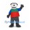 Dog Mascot Costume in Gray with Color Block Polo Shirt
