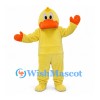 Duck Mascot Costume in Yellow with Orange Bill and Gloves