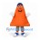 Traffic Cone Mascot Costume in Orange with Blue Cap