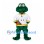Frog Mascot Costume with White Sports Jersey and Yellow Trim