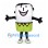 Cylinder Character Mascot Costume with Black Hair and Green Shorts