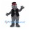 Hippo Mascot Costume in Gray with Black Vest and Top Hat