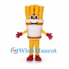 French Fries Mascot Costume with White Cup and Red Shoes