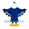 Eagle Mascot Costume in Blue and White with Wide Feathered Wings