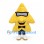 Star Mascot Costume with Black Sunglasses and Bow Tie