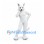 Cat Mascot Costume in White with Long Tail and Paw Pads