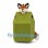 Fox Mascot Costume with Green Box Body and White Tipped Tail