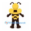 Bee Mascot Costume in Brown and Yellow with Large Wings