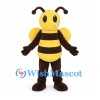 Bee Mascot Costume in Brown and Yellow with Large Wings