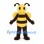 Bee Mascot Costume in Brown and Yellow with Large Wings