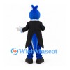 Horse Mascot Costume with Blue Mane and Black Tuxedo Tailcoat