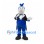 Horse Mascot Costume with Blue Mane and Black Tuxedo Tailcoat