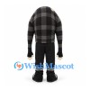 Hunched Man Mascot Costume with Black Checkered Shirt