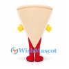 Pizza Slice Mascot Costume with Colorful Toppings and Smiling Face