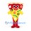 Pizza Slice Mascot Costume with Colorful Toppings and Smiling Face