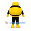 Bee Mascot Costume with Yellow Hat and Round Striped Body