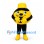 Bee Mascot Costume with Yellow Hat and Round Striped Body