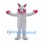 Cat Mascot Costume in Light Gray with Pink Muzzle and Hands