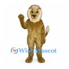 Lion Mascot Costume in Brown with Large Cream Mane