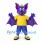 Bat Mascot Costume in Purple with Yellow Shirt and Blue Shorts