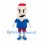 Tube Character Mascot Costume with Blue Shirt and Red Shorts