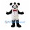 Panda Mascot Costume with White Vest and Red Bow Tie