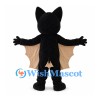 Bat Mascot Costume in Black with Tan Wings and Large Ears