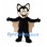 Bat Mascot Costume in Black with Tan Wings and Large Ears