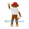 Monkey Mascot Costume with White Shirt and Red Cap