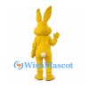 Rabbit Mascot Costume in Yellow with White Belly and Tall Ears