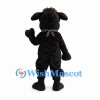 Dog Mascot Costume in Black with Polka Dot Neckerchief