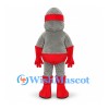 Sock Monkey Mascot Costume in Gray with Red Hands and Boots