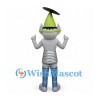 Alien Mascot Costume in Silver with Green Cone Head and Sunglasses