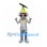Alien Mascot Costume in Silver with Green Cone Head and Sunglasses