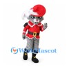 Cat Mascot Costume in Gray with Red Musketeer Outfit