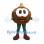 Coconut Mascot Costume with Brown Round Body and Green Legs