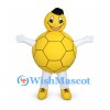 Turtle Mascot Costume in Yellow with Segmented Round Shell