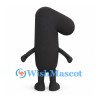 Number One Mascot Costume in Black with Small White Eyes
