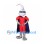 Rabbit Mascot Costume with Red Superhero Suit and Blue Cape