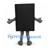 Tablet Mascot Costume with Black Frame and White Smiling Screen