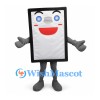 Tablet Mascot Costume with Black Frame and White Smiling Screen