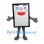 Tablet Mascot Costume with Black Frame and White Smiling Screen
