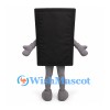 Tablet Mascot Costume with Black Frame and Green Smiling Screen