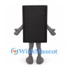 Tablet Mascot Costume with Black Frame and Blue Smiling Screen
