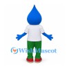Water Drop Mascot Costume with White Shirt and Green Pants