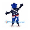 Dog Mascot Costume in Blue and White with Star Sports Jersey